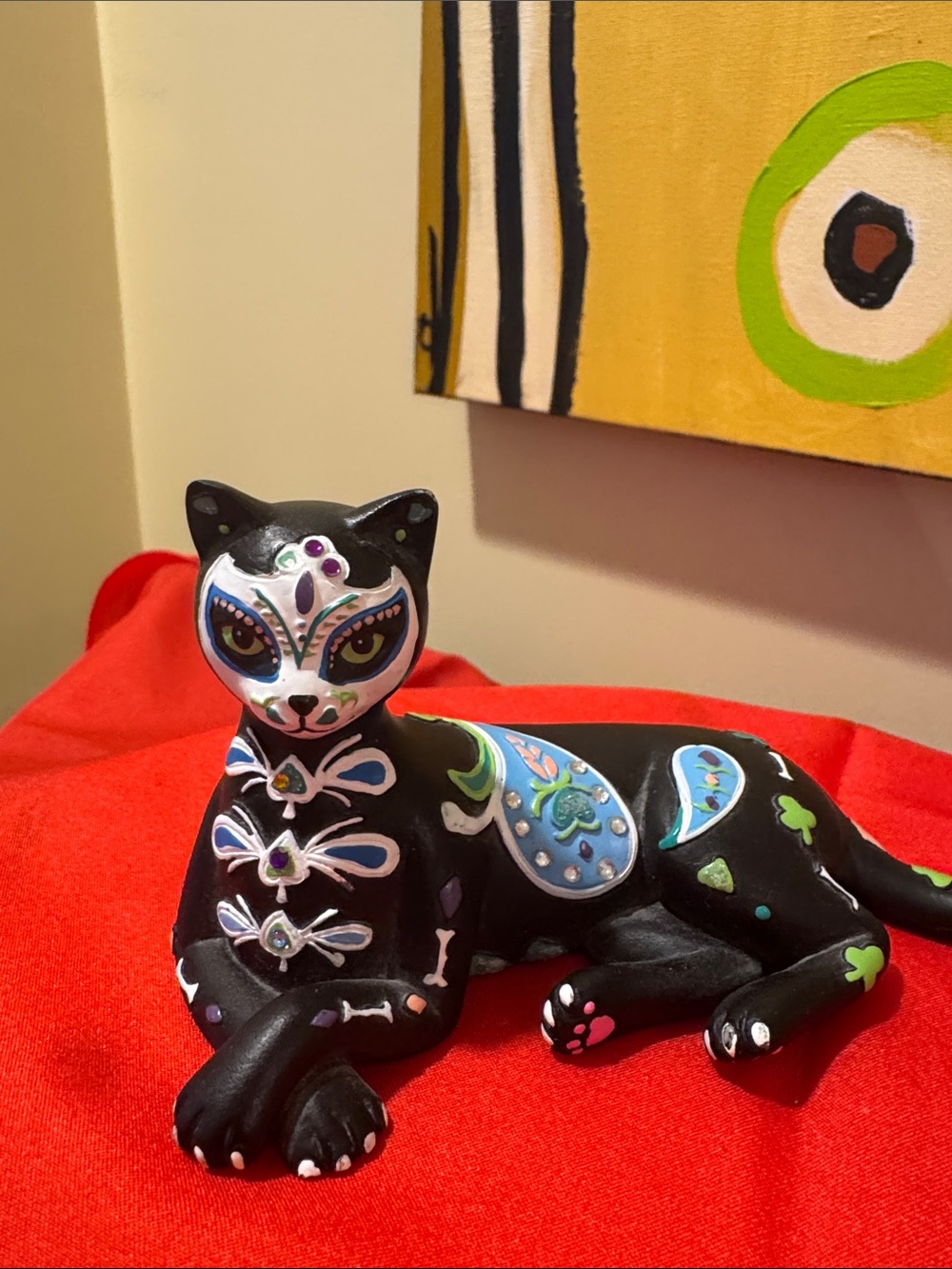 Sugar skull cats by Blake Jensen collection. Hand painted - Picture 2 of 7